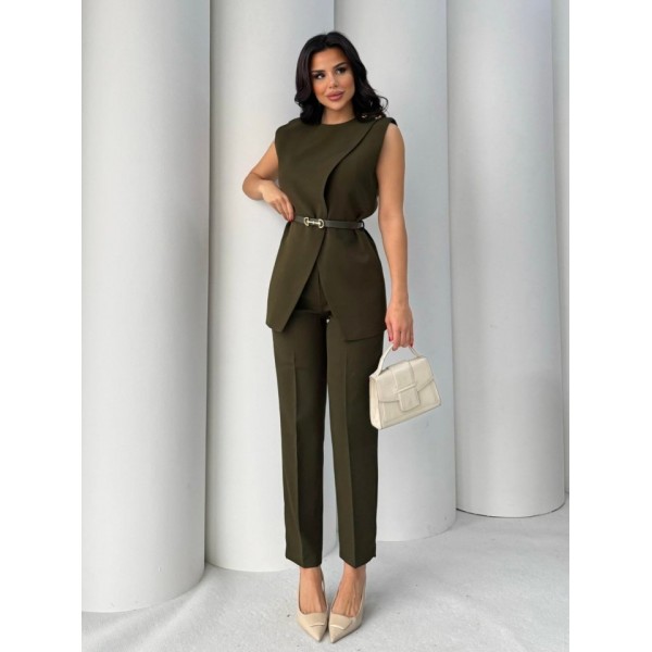 Vatkalı Ceket Pantolon İkili Takım