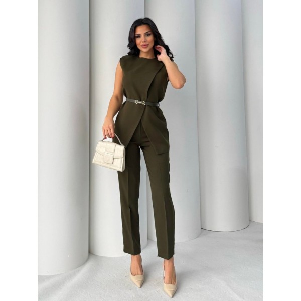 Vatkalı Ceket Pantolon İkili Takım