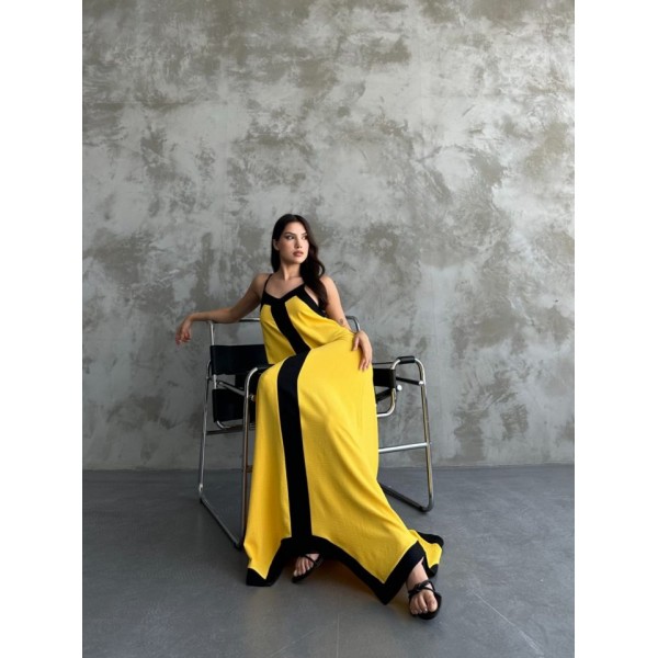 Askılı Maxi Boy Elbise