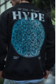Üç İplik Bisiklet Yaka Baskılı SweatShirt - Siyah