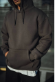 Üç İplik Penye Kapşonlu Basic SweatShirt - Antrasit