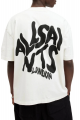 Erkek Baskılı Oversize T-shirt - Beyaz
