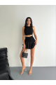 Ayrobin Şortlu Etek - Siyah