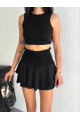 Ayrobin Şortlu Etek - Siyah