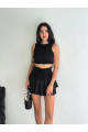 Ayrobin Şortlu Etek - Siyah