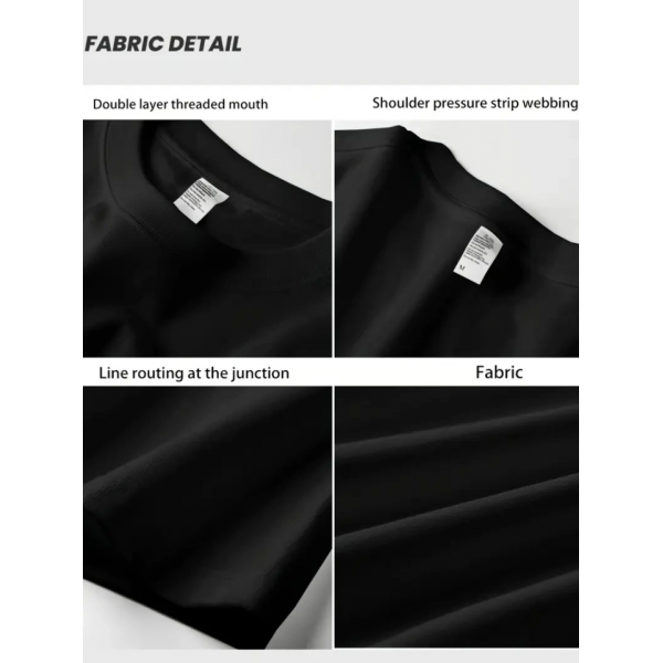 Geniş Kesim Pamuklu Tişört - GANDHI The Project Baskılı, Siyah, Rahat Kesim, Kısa Kollu, Günlük Kıyafet, Her Gün Giyilebilecek Tişört- Siyah