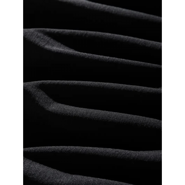 Erkek Dağ Grafikli Tişört, Yaz Için Büyük Beden Rahat T-shirt - Siyah