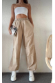 Cepli Paraşut Pantalon - Bej