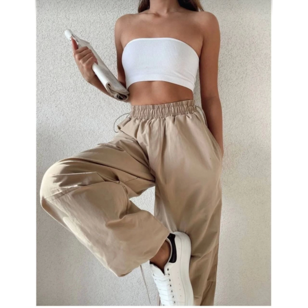 Cepli Paraşut Pantalon - Bej
