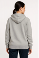 Üç İplik Kapüşonlu Tam Fermuarlı Kanguru Çepli SweatShirt Hoodie - Gri