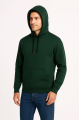 Erkek Üç İplik Kapüşonlu Kanguru Cepli SweatShirt Hoodie - Haki