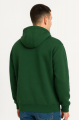 Erkek Ovarsize Kapüşonlu Swetshirt Kanguru Çepli Cıtcıtlı 3 Iplik Şardonlu Hoodie - Haki