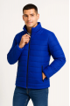 Erkek Bomber Mont Ceket – Su İtici Kumaş, Kapitone Astarlı, Fermuarlı, Kışlık - Saks Mavisi